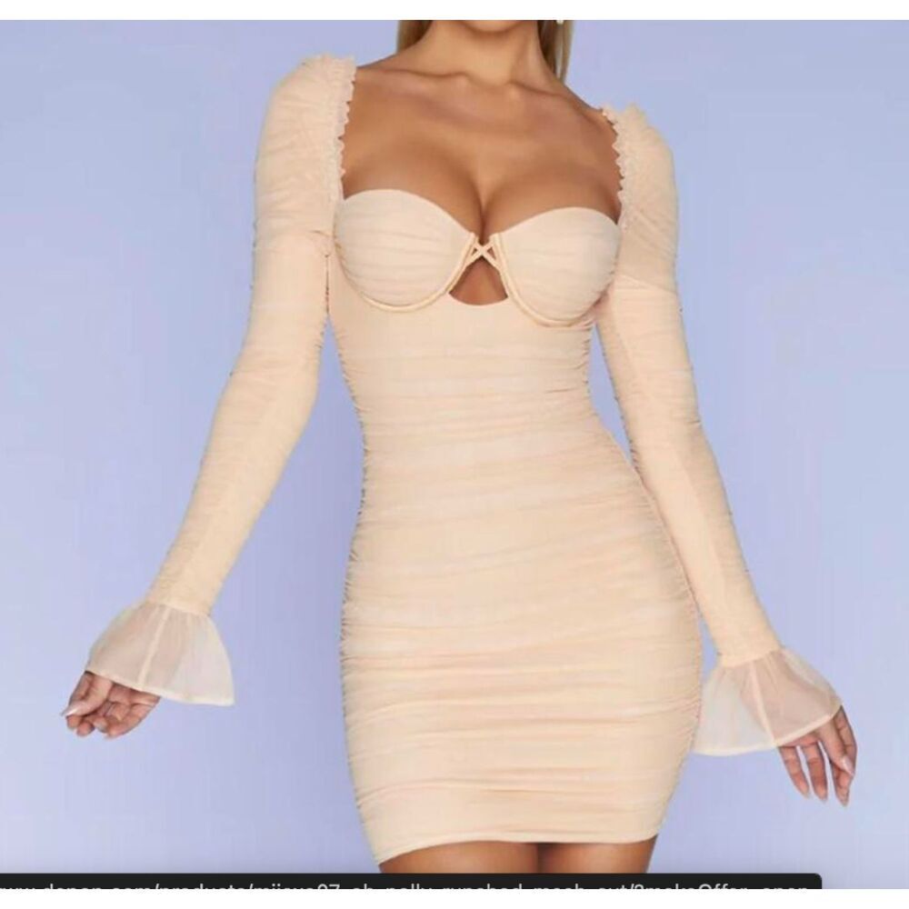 Oh Polly Women's Dress in Sand NWT